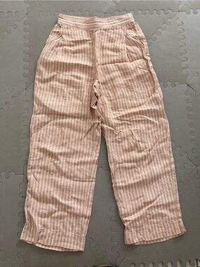 Madewell striped linen wide leg pants
